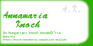 annamaria knoch business card
